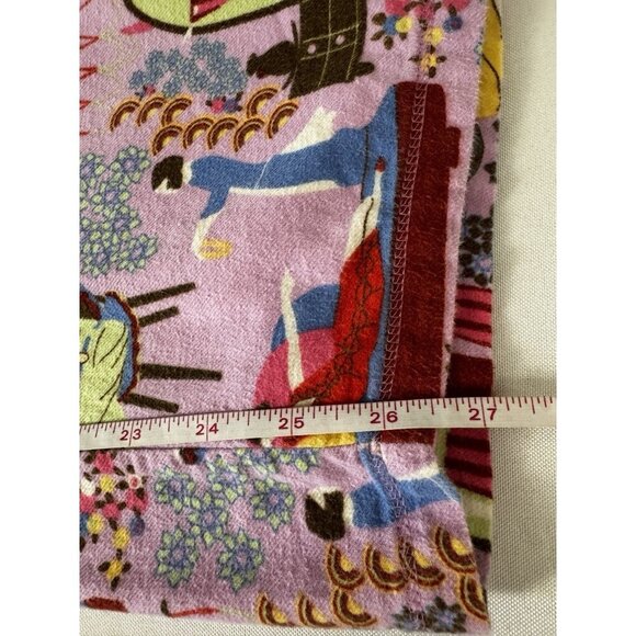 Cruz Womens XL Purple Flannel Pajama Pants Flapper Great Gatsby 20s Cozy Retro - Picture 8 of 8